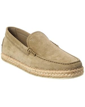 Tod's Suede Espadrille - White