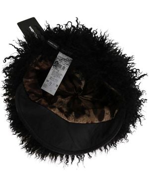 Dolce & Gabbana Leather Hat - Black