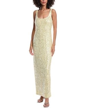 MILLY Shimmer Stretch Midi Dress - Metallic