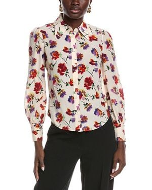 LK Bennett Silk Sonya Blouse - Red