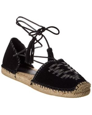 Isabel Marant Celsi Suede & Leather Espadrille - Black