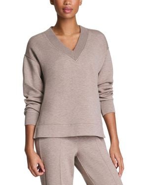 Spanx Brushed V-Neck Tunic - Gray