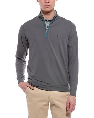 Tailorbyrd Micro Grid Textured Performance 1/4-Zip Pullover - Gray