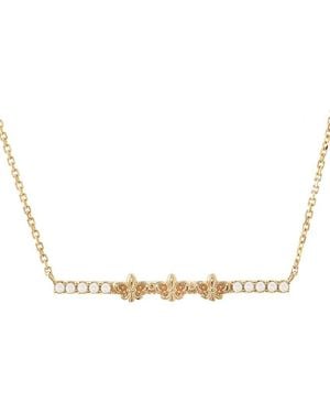 Diamond Select Cuts 0.07 Ct. Tw. Diamond 14K Necklace - Metallic