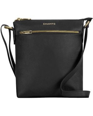 CHAMPS Gala Leather Crossbody - Black