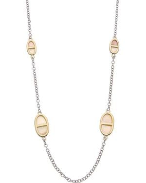 Juvell 18K Plated Link Necklace - Metallic