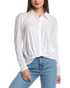 Stateside Supima Twist Blouse - White