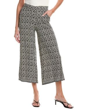 Max Studio Pull-On Crop Wide Leg Pant - Grey