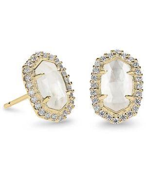 Kendra Scott 14K Plated Pearl Cz Cade Earrings - Metallic