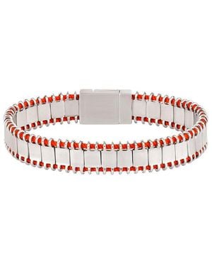 Karma and Luck Plated Magnetic Bracelet - White