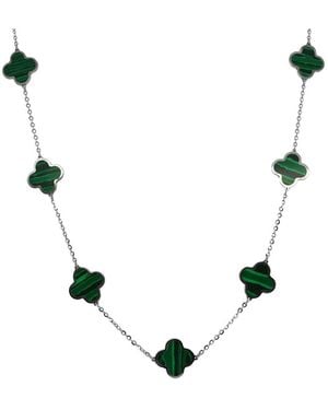 Italian Gold 14K Clover Necklace - Multicolour