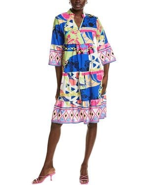 IPPONELLI Tiered Mini Dress - Blue