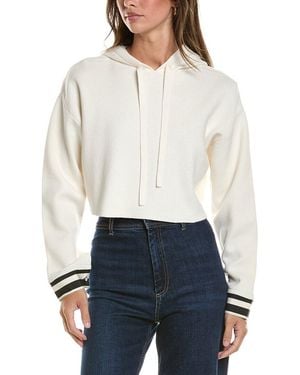 3.1 Phillip Lim Cropped Wool-Blend Hoodie - White