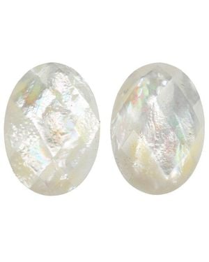 Margo Morrison Silver Pearl Earrings - White