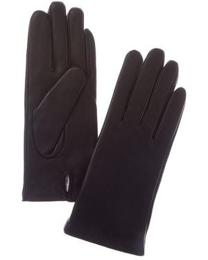 Sofiacashmere Sofiacashmere Classic Cashmere-Lined Nappa Leather Gloves - Blue