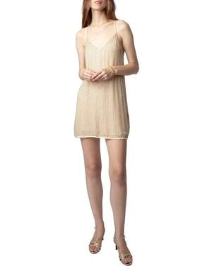 Zadig & Voltaire Caro Mousseline Brod Dress - Natural
