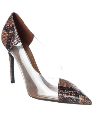 Stella McCartney Iconic Snake-Embossed & Vinyl Pump - Metallic