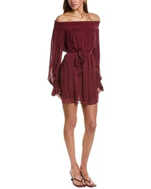 Hemant & Nandita Smocked Mini Dress - Red