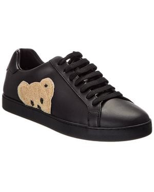Palm Angels New Teddy Bear Leather Trainer - Black
