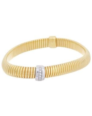 Meshmerise 18K Plated 0.10 Ct. Tw. Diamond Mesh Bangle - Metallic