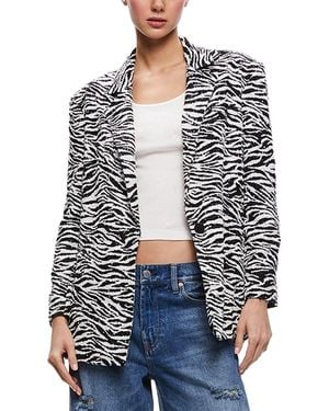 Alice + Olivia Alice + Olivia Shan Boxy Blazer - Blue