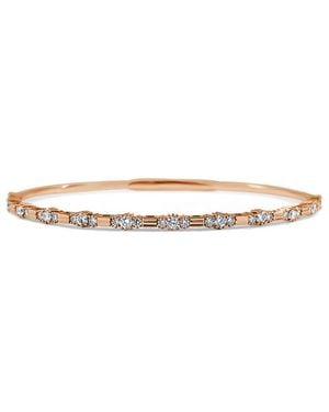 Sabrina Designs 14k Rose Gold 0.76 Ct. Tw. Diamond Flexible Bangle Bracelet - White