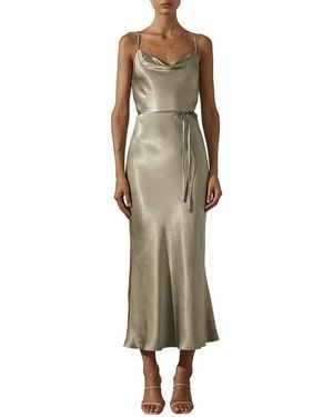 Shona Joy La Lune Bias Cowl Midi Dress - Green