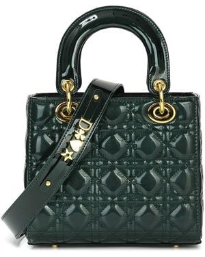 Tiffany & Fred Paris Mini Quilted Patent Satchel - Green