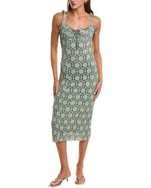 Free People Lucinda Lace Midi Dress - Green