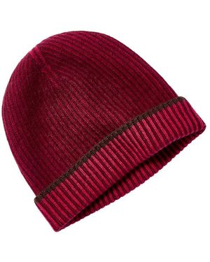 Forte Cashmere Plaited Cashmere Hat - Red