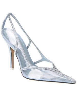 The Attico Vinyl & Suede Pump - Blue