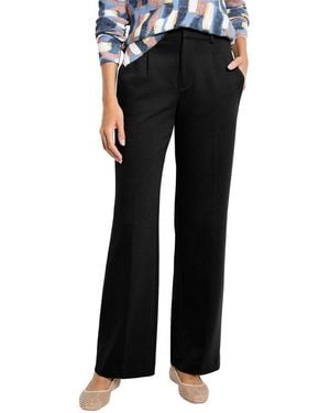 NIC+ZOE Drapey Ponte Wide Leg Trouser - Black