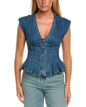 Free People Dylan Denim Vest - Blue