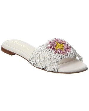 Santoni Leather Sandal - White