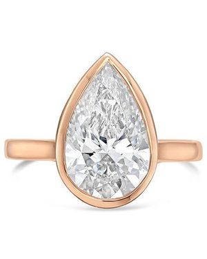 Diana M. Jewels Diana M. 18K Rose 10.00 Ct. Tw. Lab-Grown Diamond Bezel Ring - White