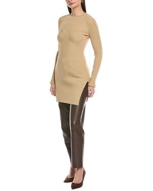 Nanushka Luzza Long Sleeve Rib Dress - Natural