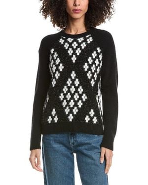 3.1 Phillip Lim Argyle Jacquard Relaxed Pullover - Black