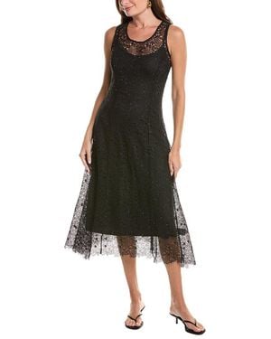 Johnny Was Vanti Lace Midi Dress - Black