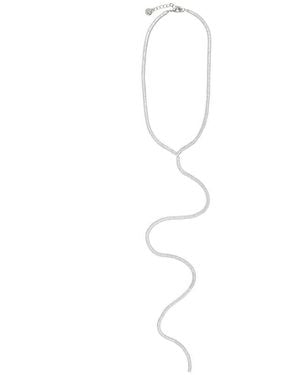Cloverpost Jana 14K Plated Cz Lariat Necklace - White