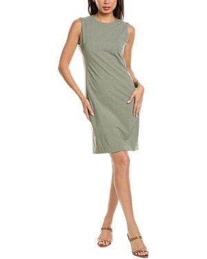 Theory Fitted Wool-Blend Mini Dress - Green