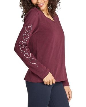 Life Is Good. Crusher V-Neck Shirt - Purple