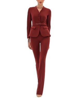 BGL 2Pc Blazer & Pant Set - Red