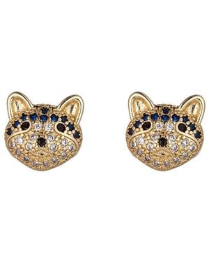 Eye Candy LA Cz Husky Stud Earrings - Metallic