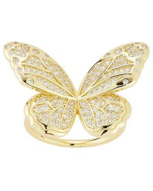 Sphera Milano 14K Plated Cz Ring - Metallic
