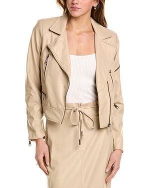 Theo the Label Hera Zip Biker Jacket - Natural
