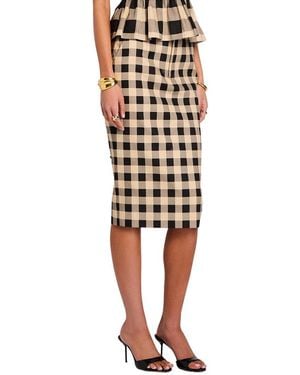 SER.O.YA Seroya Carl Linen-Blend Midi Skirt - Natural