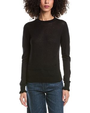3.1 Phillip Lim Faux Layered Wool & Silk-Blend Jumper - Black