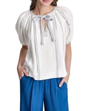 DKNY Bubble Sleeve Shirt - White