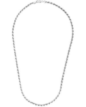 Italian Silver Chain Necklace - White