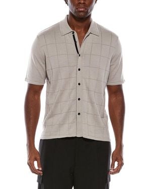 Rag & Bone Dalton Wool-Blend Window Pane Shirt - Grey